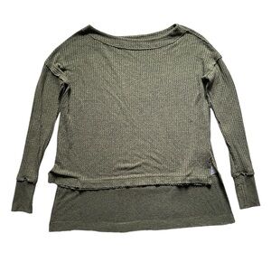 We The‎ Free Thermal Boat Neck Sweater Green Size XS